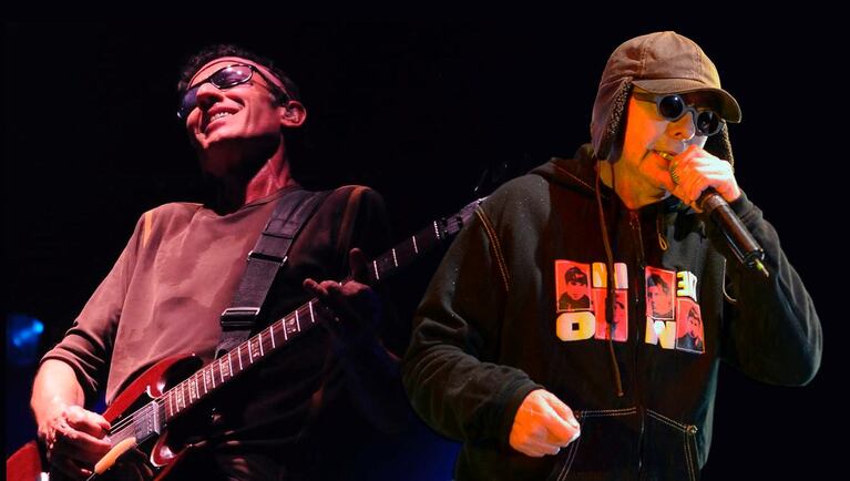 El Indio Solari y Skay Beilinson, cuando lideraban Los Redonditos. 