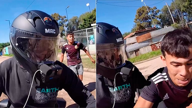 El influencer filmó en primera persona el asalto.