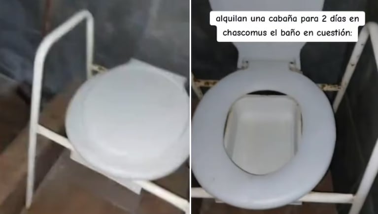 El inodoro improvisado con un andador y una bandeja sorprendió a todos en TikTok.