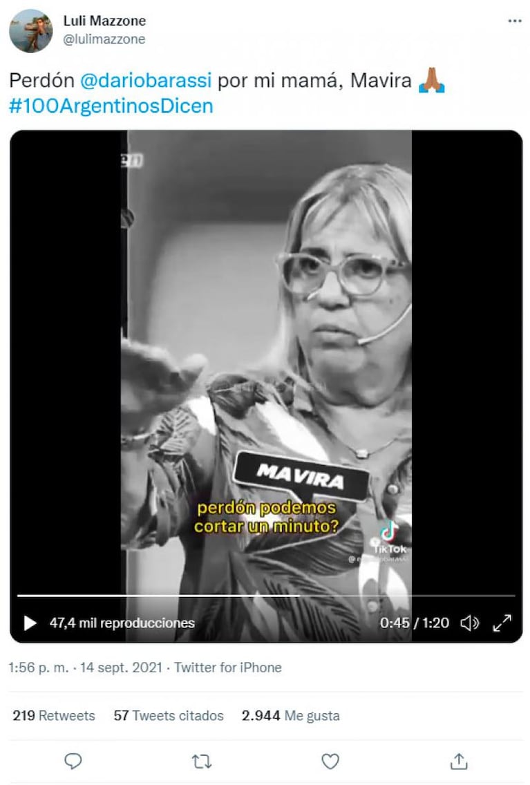 El insólito blooper viral entre Barassi y Mavira, participante de 100 Argentinos Dicen