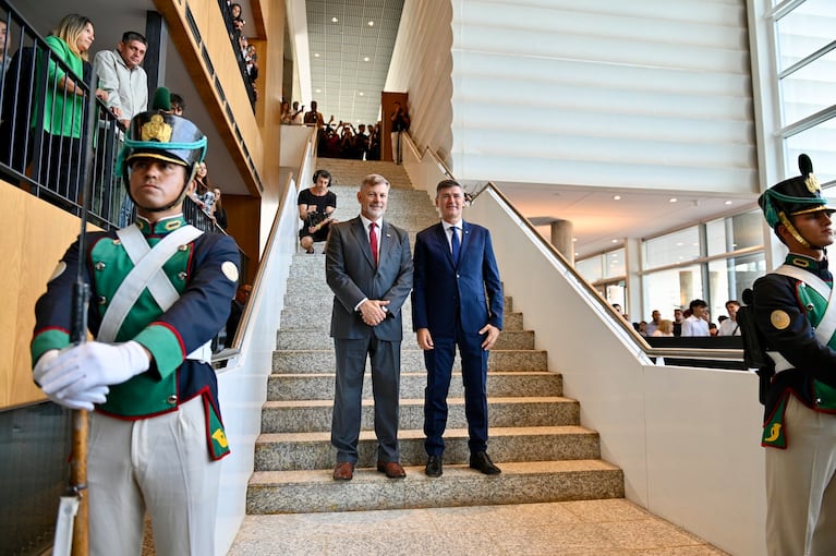 El intendente Passerini junto al viceintendente Pretto.