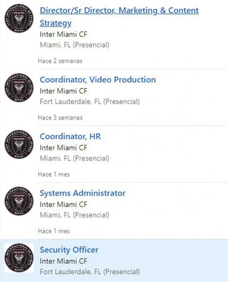 El Inter Miami de Messi ofrece trabajo: requisitos y cómo postularse