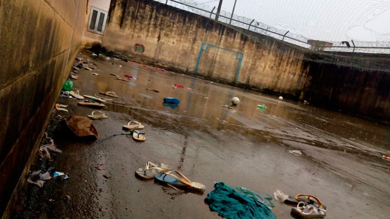 El interior de la cárcel donde se produjo la revuelta. Foto: Sistema Penitenciario de Pará.