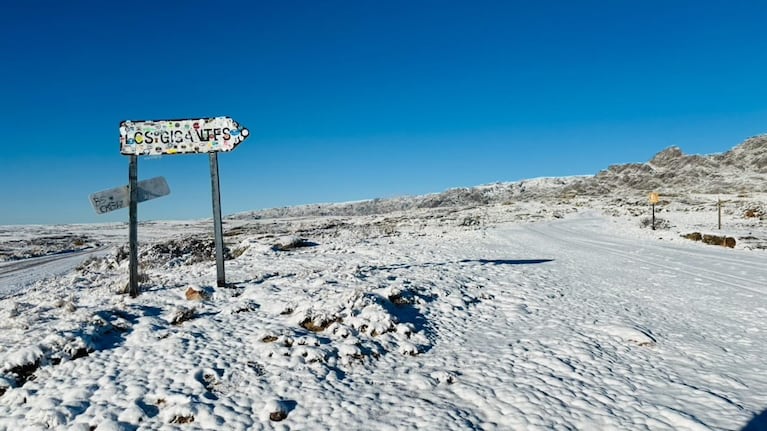 El invierno arrancó con nieve en Córdoba.