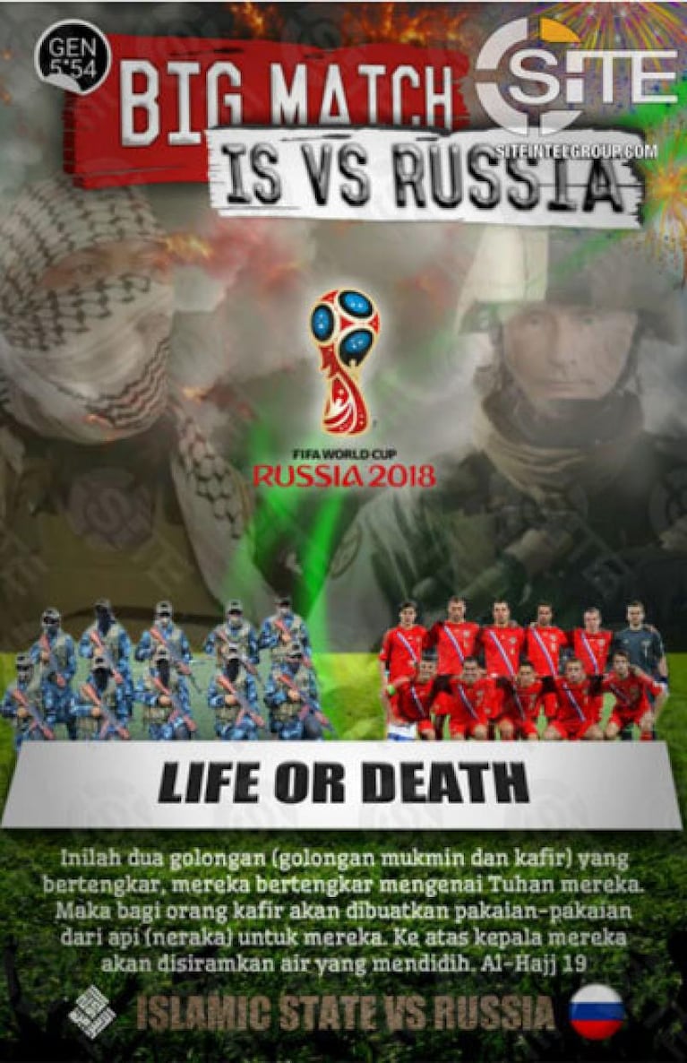 El ISIS lanzó una nueva amenaza contra el Mundial de Rusia