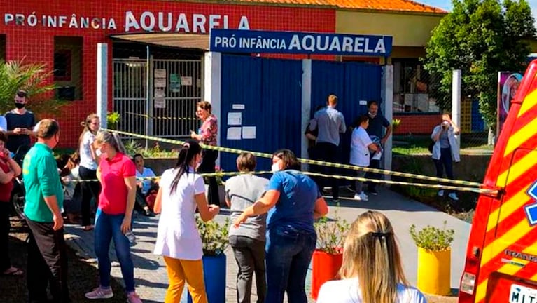 El jardín de infantes Aquarela, donde ocurrió el crimen. 