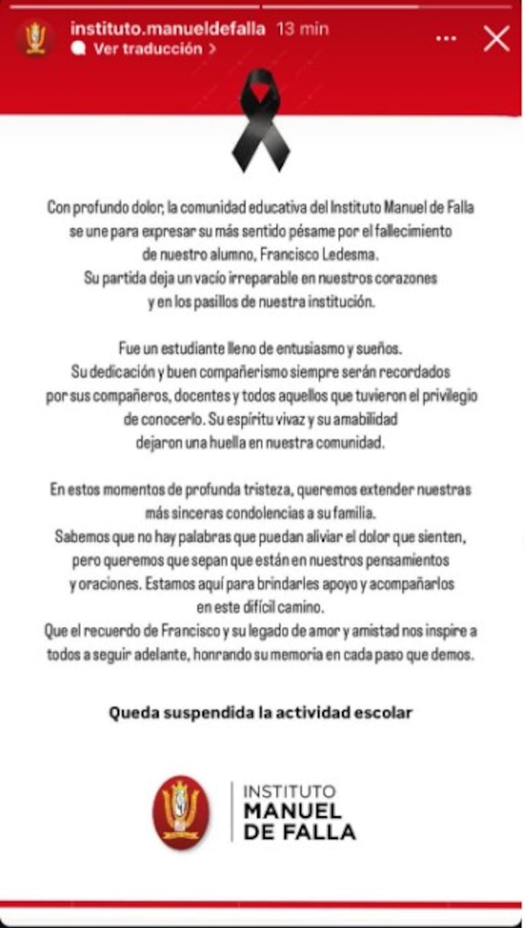 El joven que murió en el choque era alumno de la víctima de un reciente femicidio: el dolor en la escuela