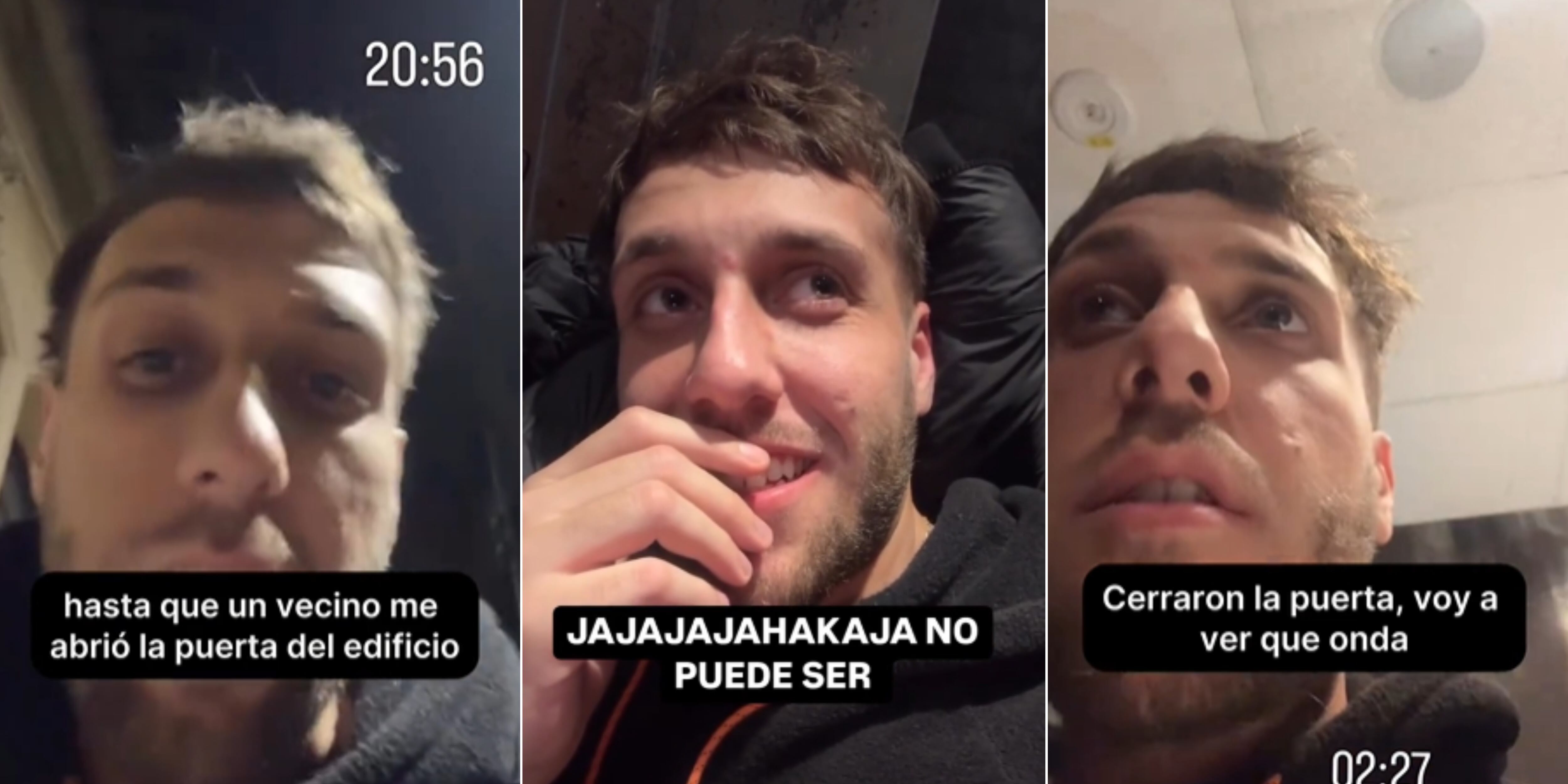 El joven se volvió viral por pasar la noche en el shopping.