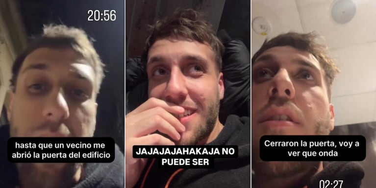 El joven se volvió viral por pasar la noche en el shopping.