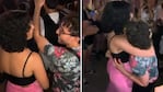 El joven sorprendió a su pareja en pleno show de Los Caligaris.