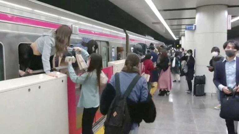 El joven también incendió un vagón y causó terror en el tren.