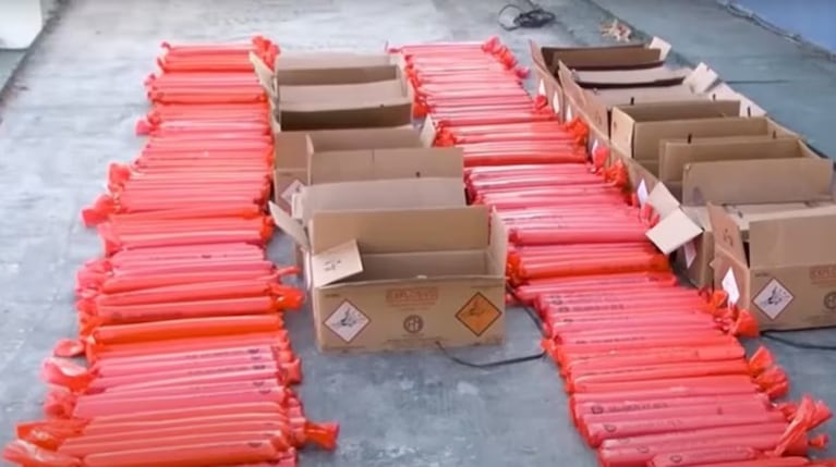 El jubilado fue detenido con 500 kg de Gelamón (Foto: Policía de Entre Ríos).