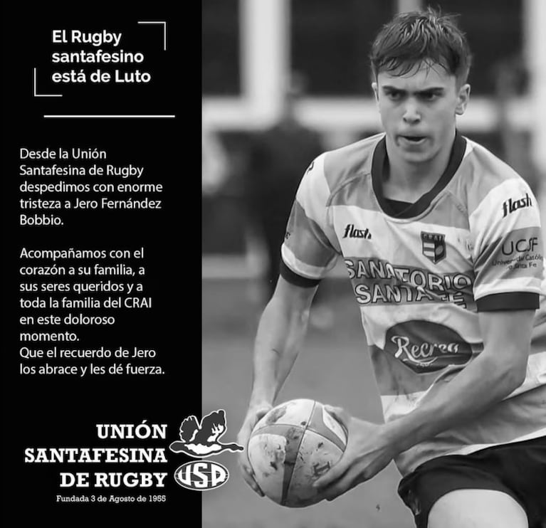 El jugador tenía 18 años y murió tras una cirugía de urgencia.