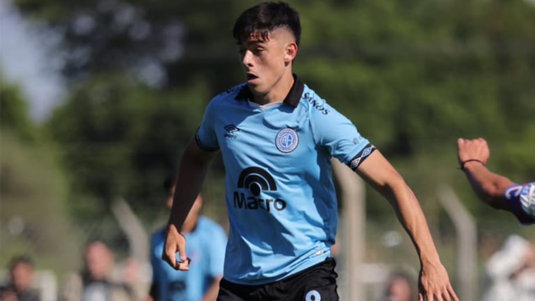 El juvenil Gastón Martínez sufrió una dura lesión en la pretemporada de Belgrano.
