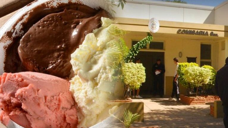 El kilo de helado nunca llegó a la comisaría.