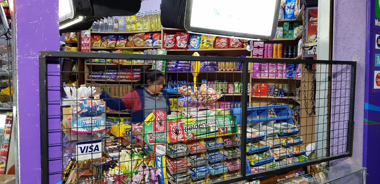 El kiosco tiene rejas, pero no lograron evitar el robo.