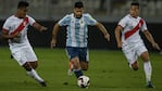 El Kun Agüero usó la "10" por la ausencia de Messi en el último Argentina-Perú.