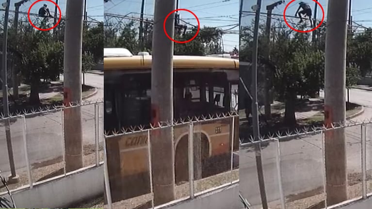 El ladrón quedó filmado por la cámara de seguridad de una casa de barrio Parque República.