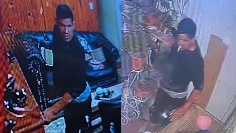 El ladrón quedó filmado por las cámaras de la casa.