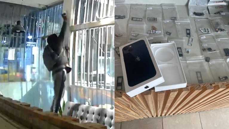 El ladrón quedó grabado por la cámara de seguridad del local.