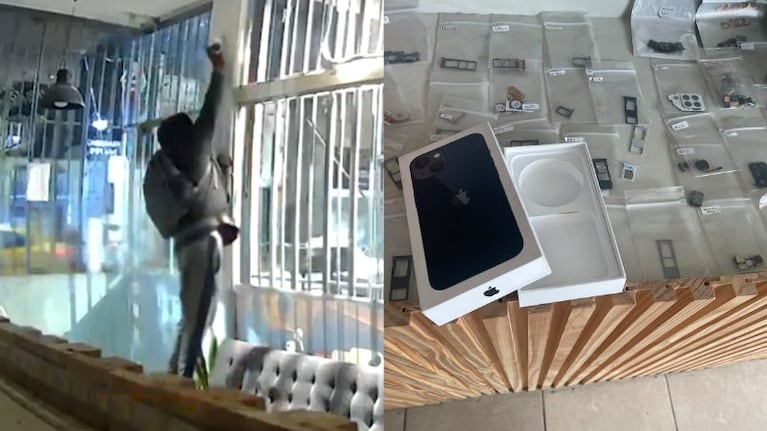 El ladrón quedó grabado por la cámara de seguridad del local.