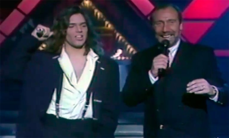 El Lagarto presentando a Ricky Martin en 1992.