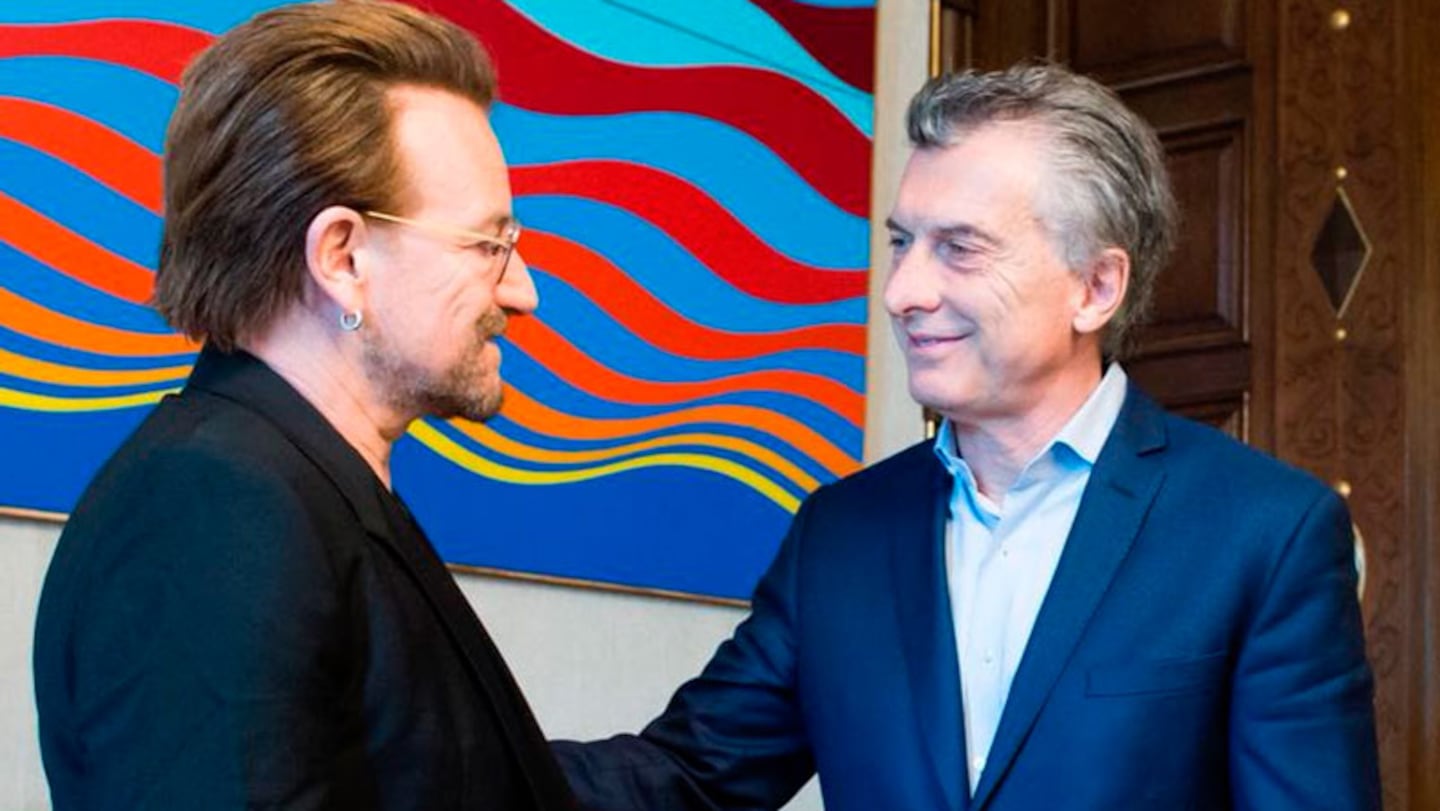 El legendario cantante visitó al Presidente argentino.