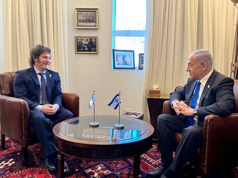 El libertario se reunió con Benjamin Netanyahu, Primer Ministro de Israel.