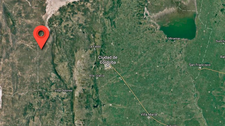 El límite provincial, el punto del terremoto.