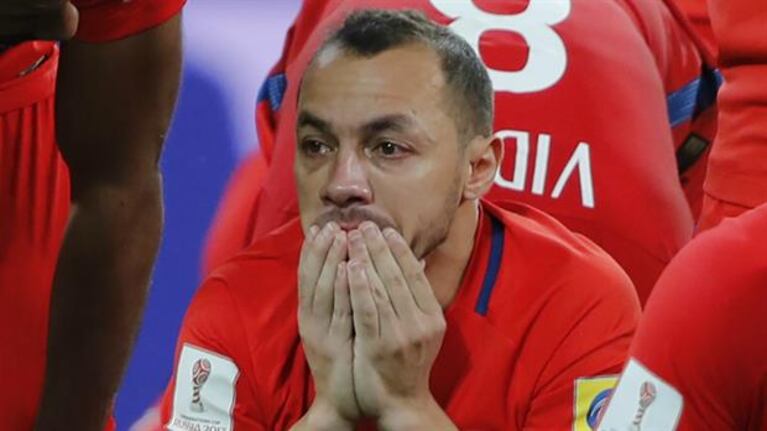 El llanto de Marcelo Díaz tras la final perdida. 