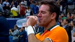 El llanto desconsolado de Del Potro tras la derrota.