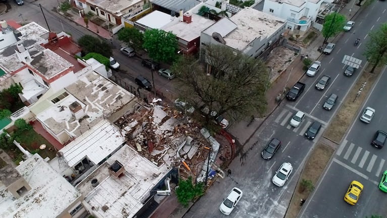 El local comercial de barrio Parque Capital quedó destruido tras una fuga de gas. Foto: Emmanuel Cuestas / ElDoce.tv