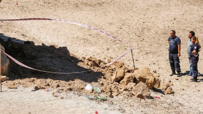 El lugar de la tragedia en la playa.