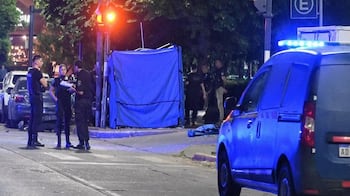 El lugar de la tragedia vial en el centro de Rosario.