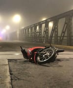 El lugar del accidente en el puente Carretero. 