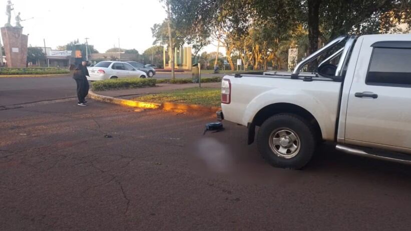 El lugar del accidente en la localidad de Apóstoles.
