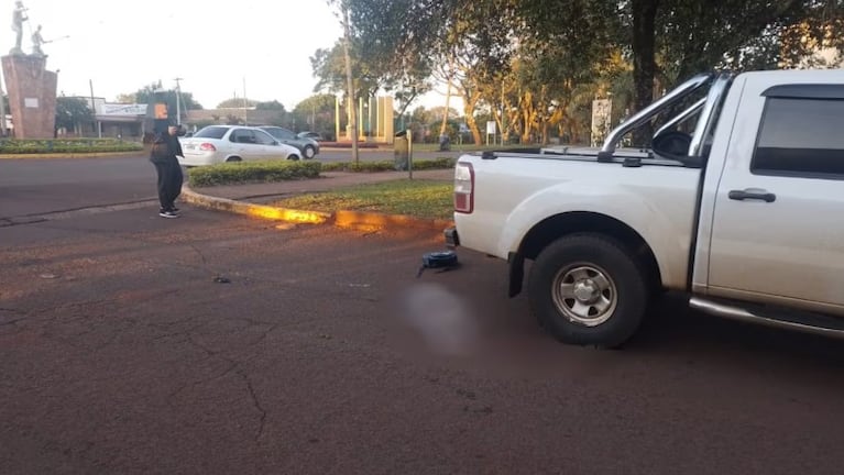 El lugar del accidente en la localidad de Apóstoles.
