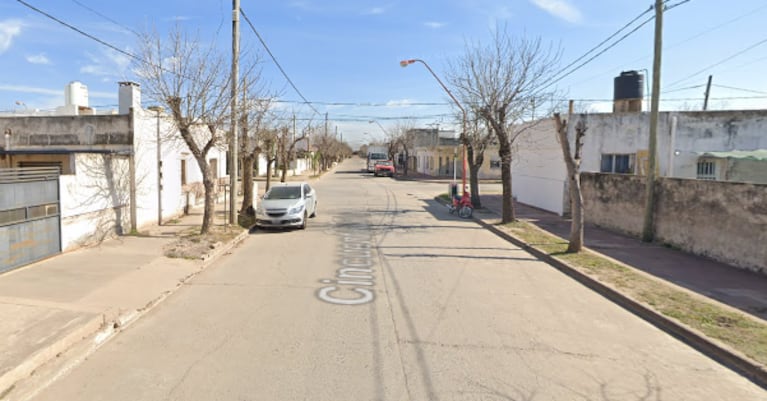 El lugar del accidente en la localidad de Devoto.