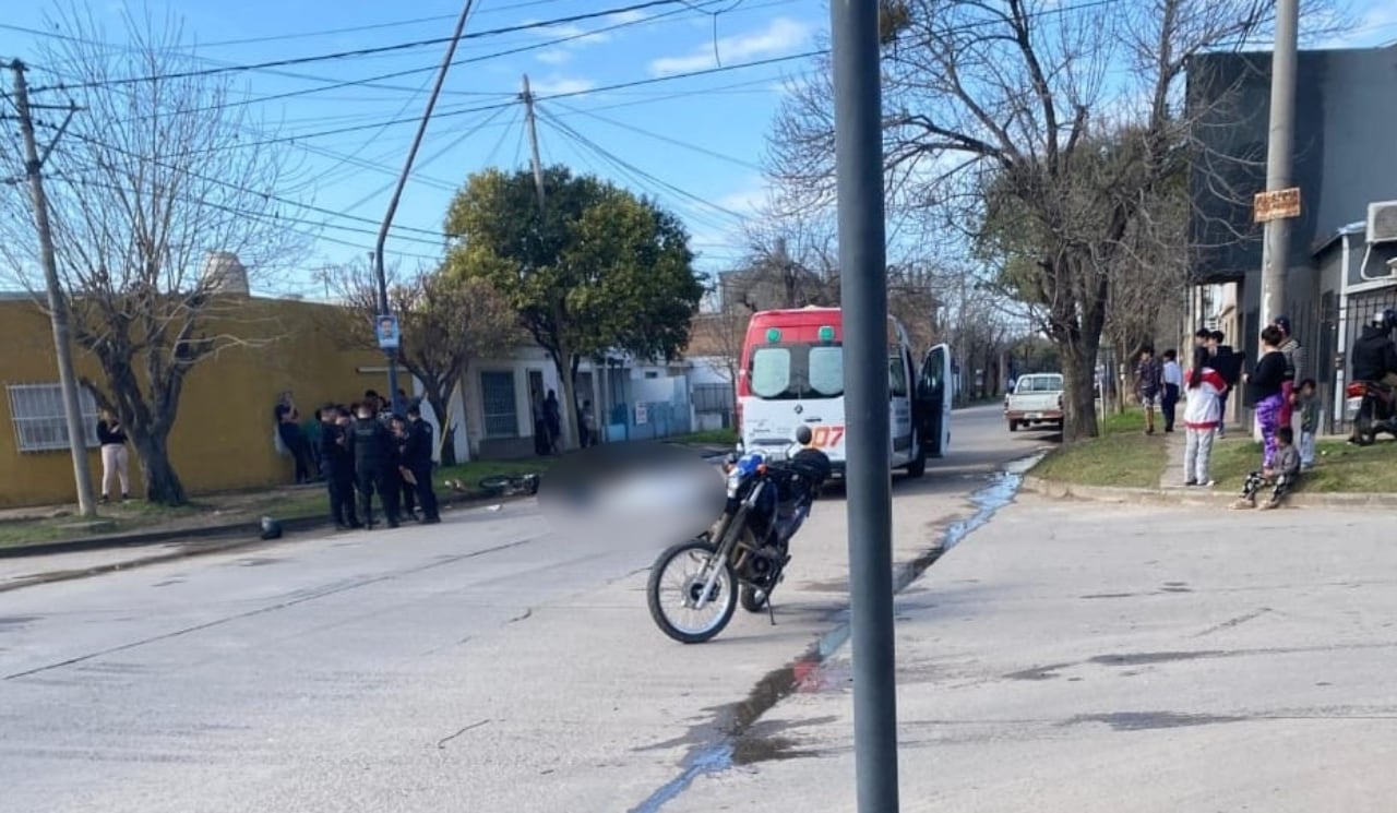 El lugar del accidente fatal en la ciudad de Santa Fe.