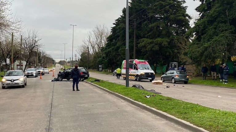 El lugar del accidente fatal en La Plata.