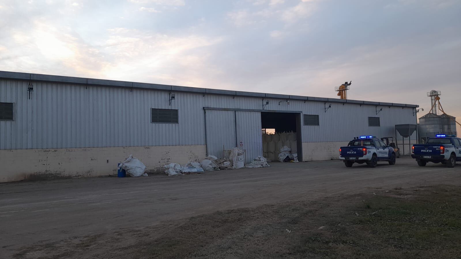 El lugar del accidente laboral en el sudeste provincial.