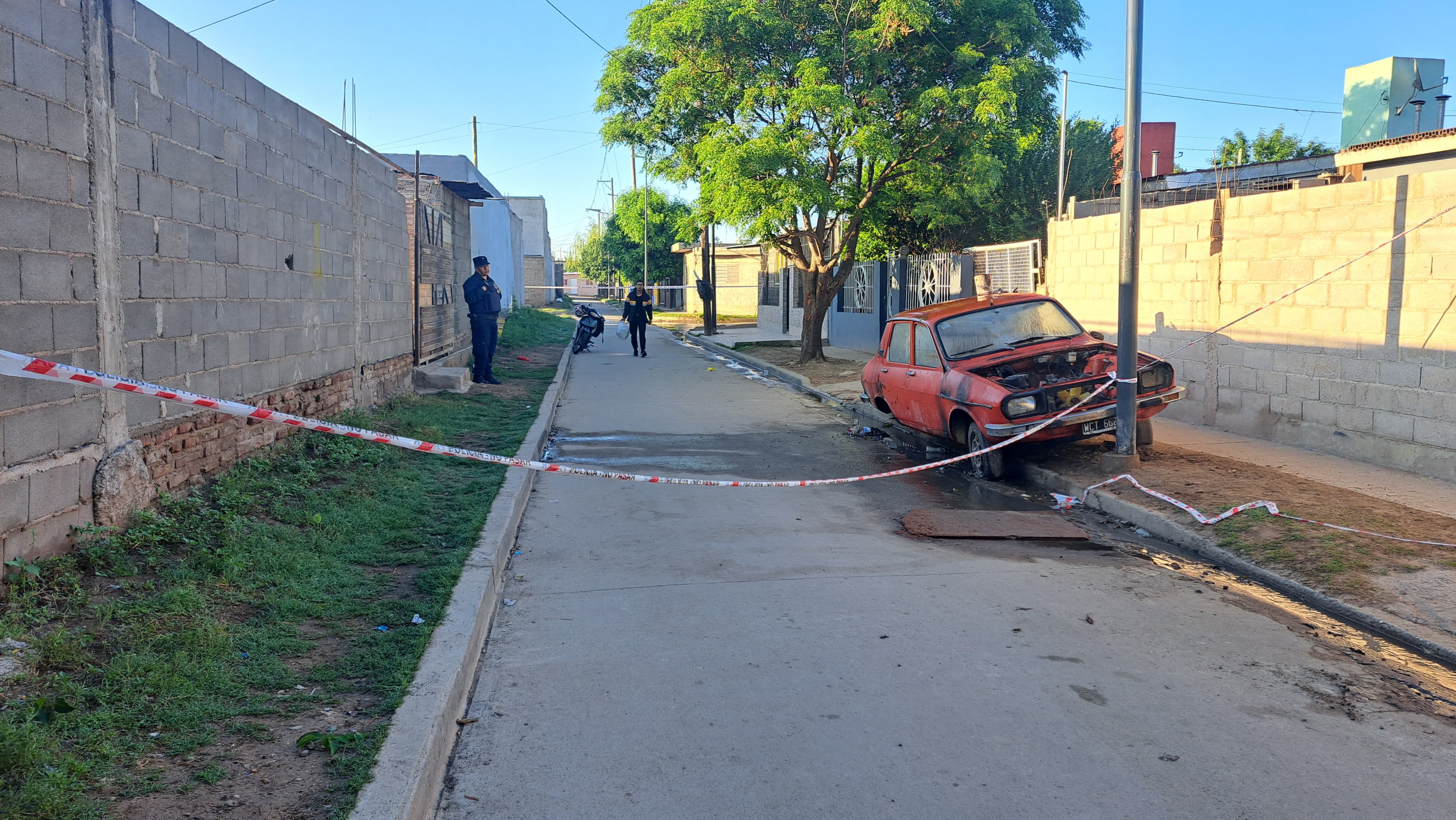 El lugar del brutal asesinato en Córdoba. Foto: Juampi Lavisse / ElDoce.