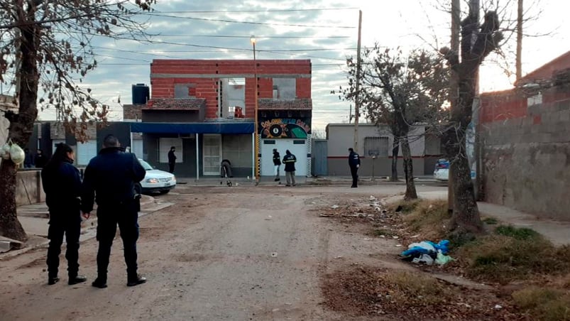 El lugar del crimen. Foto: La Voz de San Justo. 