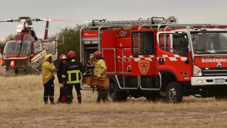 El lugar donde cayó el helicóptero es de difícil acceso.