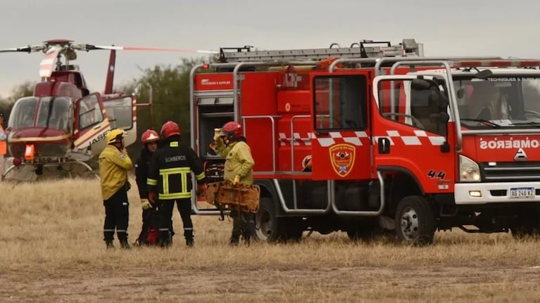 El lugar donde cayó el helicóptero es de difícil acceso.