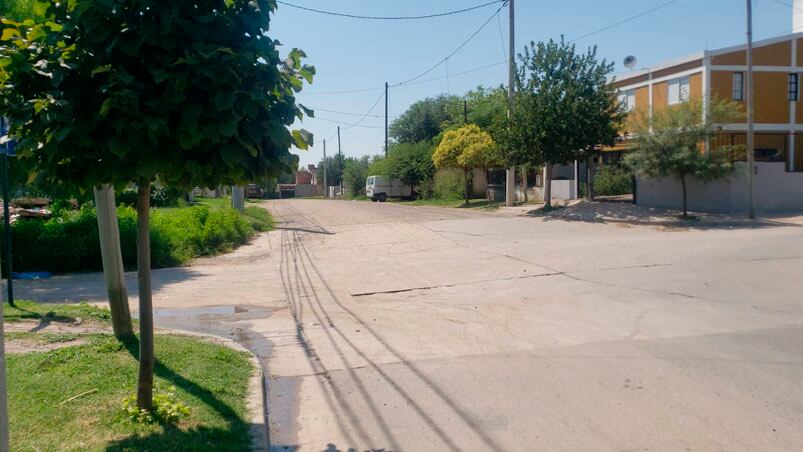 El lugar donde fue abatido Víctor Gustavo Calderón. 