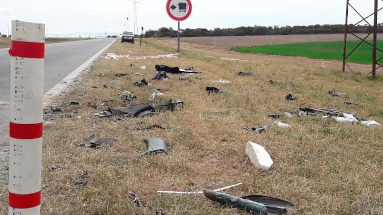 El lugar donde ocurrió el accidente, en la ruta 36.
