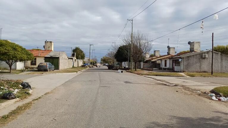 El lugar donde ocurrió el crimen del remisero en Río Cuarto. (Foto: Andrés Oviedo ( Puntual)