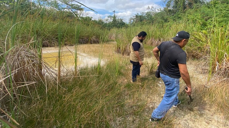 El lugar en el que fue encontrada la turista argentina (Foto: X @FGEQuintanaRoo).