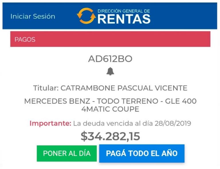 El lujo de Pascual Catrambone: tiene una camioneta de 9 millones de pesos